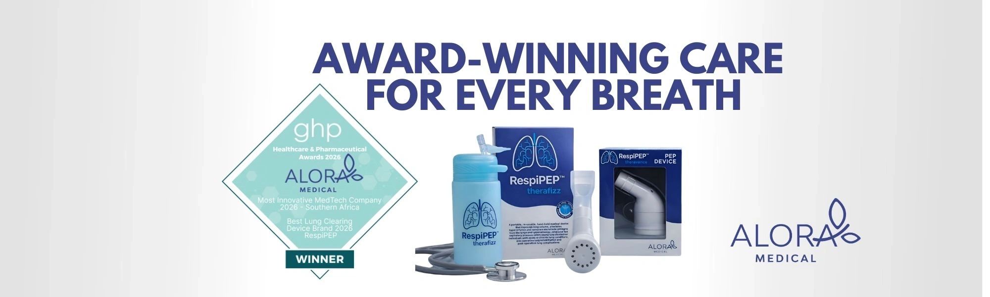 GHP Healthcare & Pharmaceutical Awards 2026 — Alora Medical winner banner